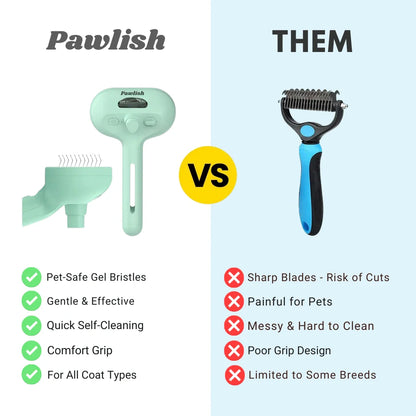 Pawlish™ – Pet Grooming Brush for a Healthy, Happy Coat