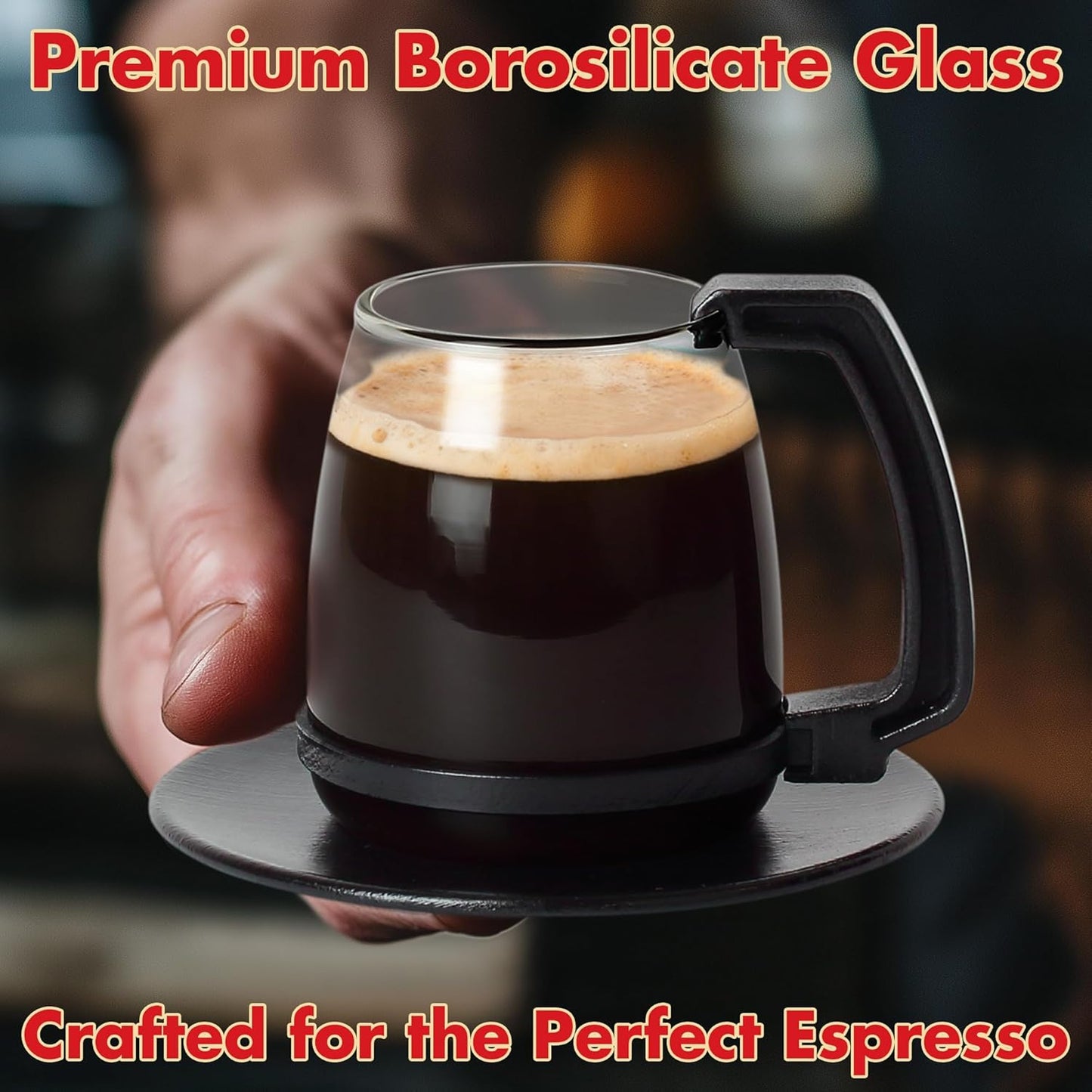 BrewEra™ Retro Glas Kaffeetasse