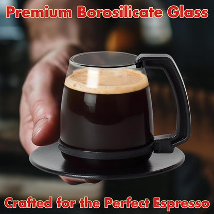 BrewEra™ Retro Glas Kaffeetasse