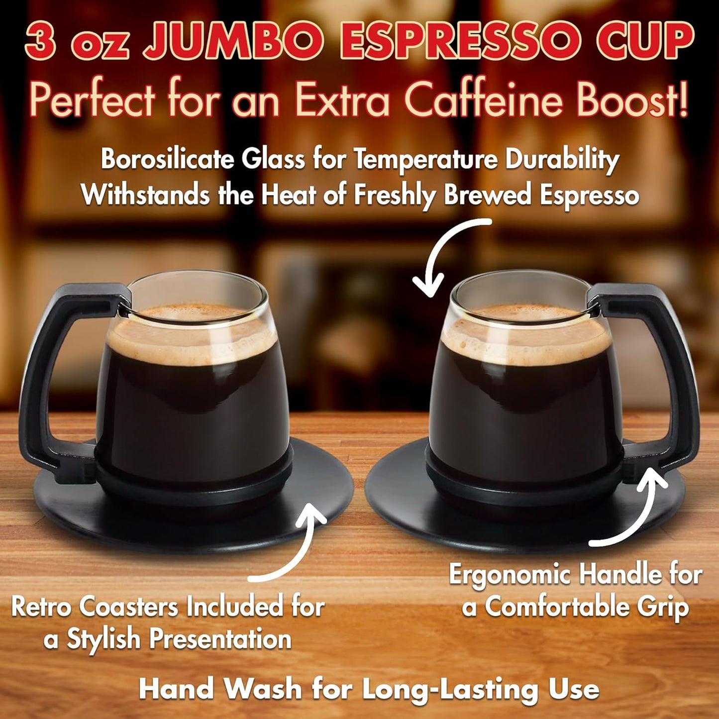 BrewEra™ Retro Glas Kaffeetasse