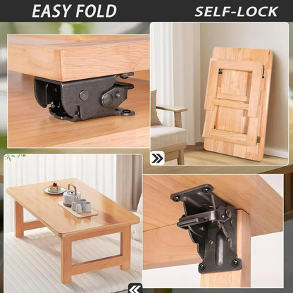 SteelLock™ – 90° Auto-Locking Folding Furniture Hinges (Set of 2)