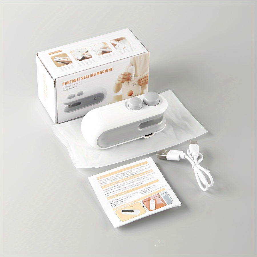 2-in-1 Bag Sealer – Portable & Rechargeable
